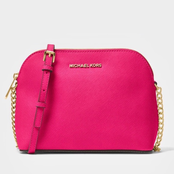 MICHAEL Michael Kors Handbags - Michael Kors Cindy Large Dome Crossbody in Electric Pink